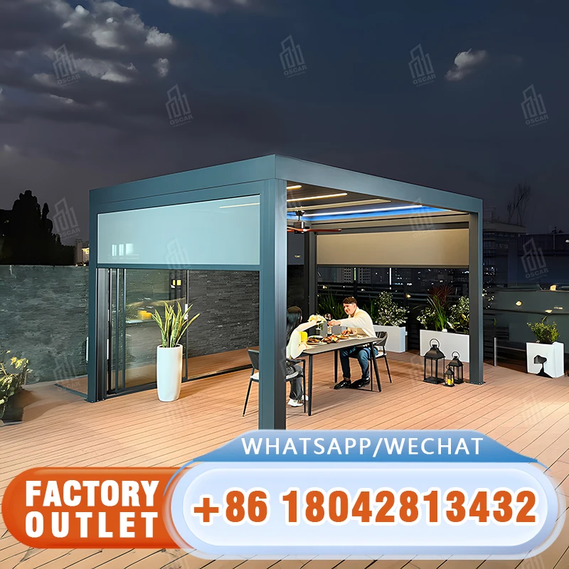 Outdoor Anti-fading UV Resistance WPC Pavilion Gazebo