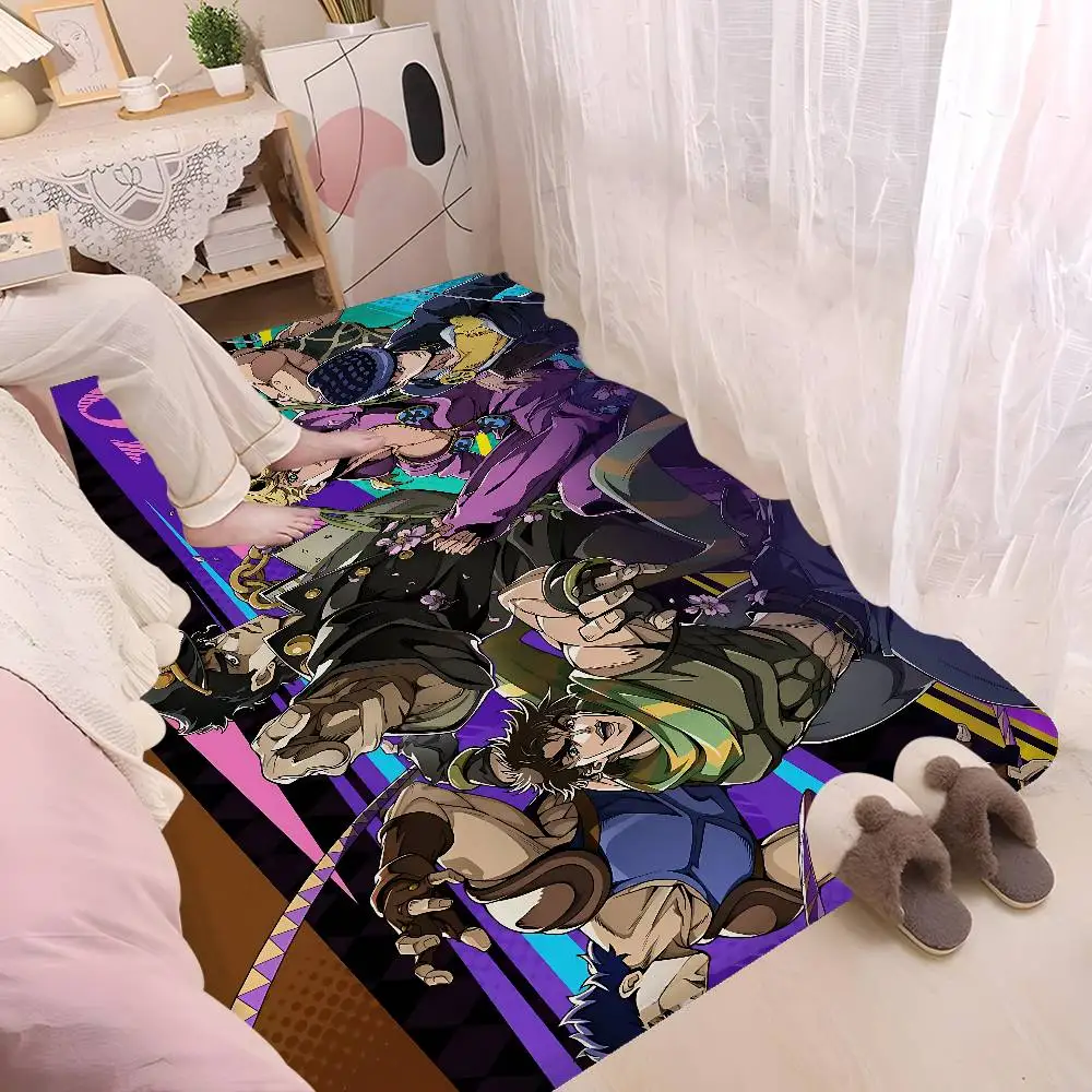 J-JoJo's Bizarre Adventure Bathroom Mat Kids Room Bedroom Decoration Balcony Anti-Slip Doormat Living Room Bedside Area Rugs