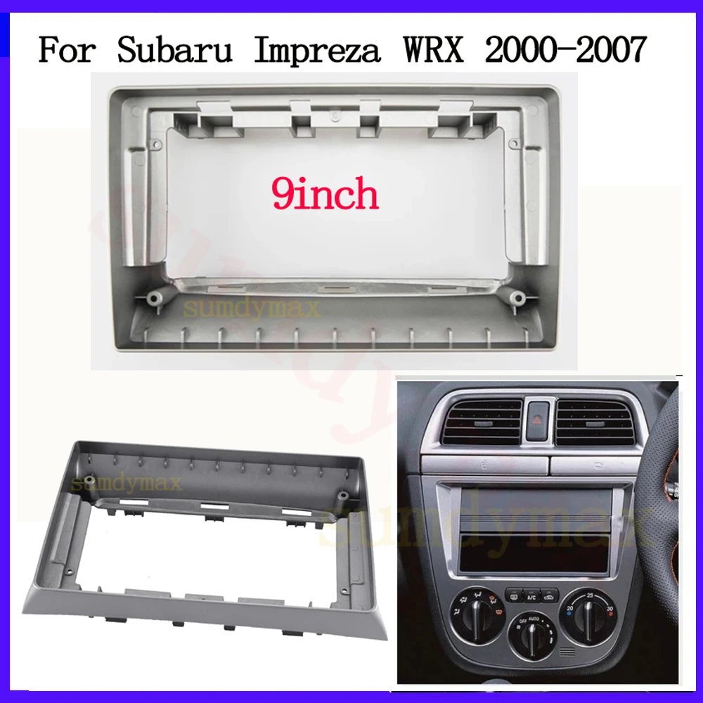 9 Inch Car DVD Frame Audio Dashboard Trim Kit Panel Radio Car Multimedia Player For SUBARU Impreza WRX 2000 2003 -2007