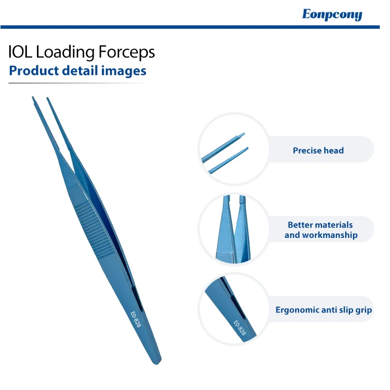 IOL Loading Forceps Titanium Alloy Intraocular Lens Loading Tweezers Ophthalmic Instrument For Eye Cataract Microsurgery