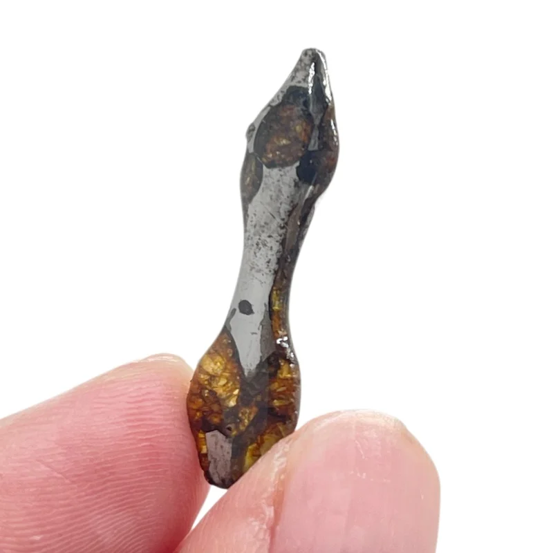 Seymchan Pallasite Meteorite Cut Special Shape Slice Natural Olivine Crystal Mineral Specimen Space Rock Collection CA126