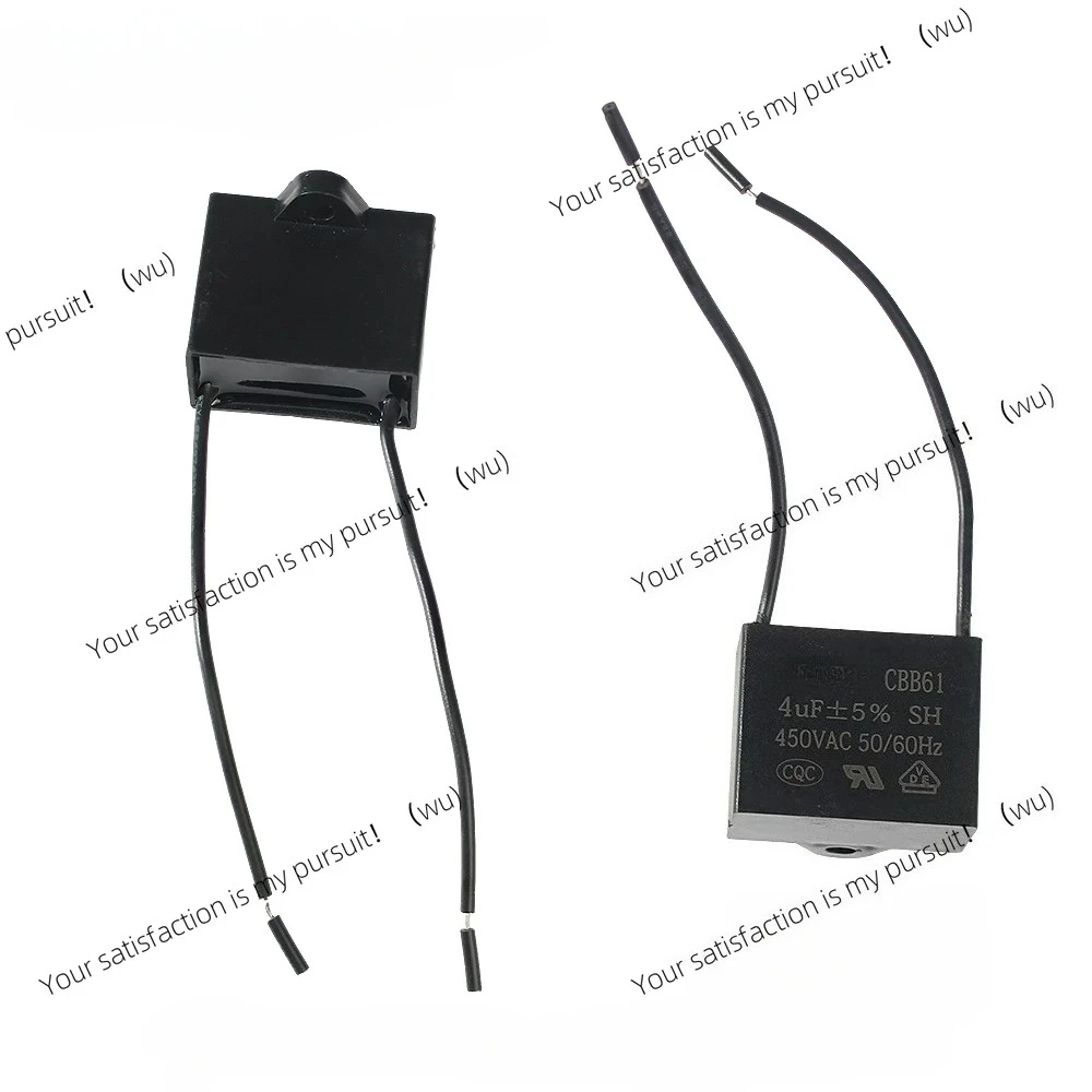 2pc，Suitable for CBB61 fan capacitor 450V 1/1.2/1.5/2/2.5/3/4/5/6/10UF ceiling fan motor operation rectangular capacitor CBB 61