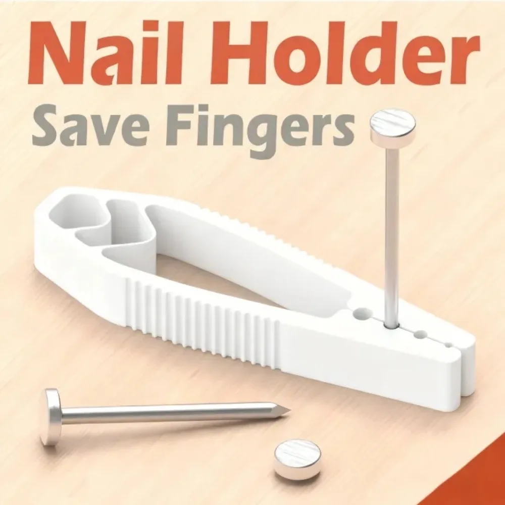 Portable Nail Fixer Tool Plastic Woodworking Nail Fixer for Safe Hammering Woodworking Home Repair Protect Fingers One Hand Use