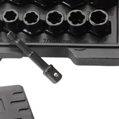 14 Piece Nut Bolt Extractor Set For Cr Steel Spiral Anti Slip Socket For Stripped Rusted Damaged Screw Removal Tool Kit