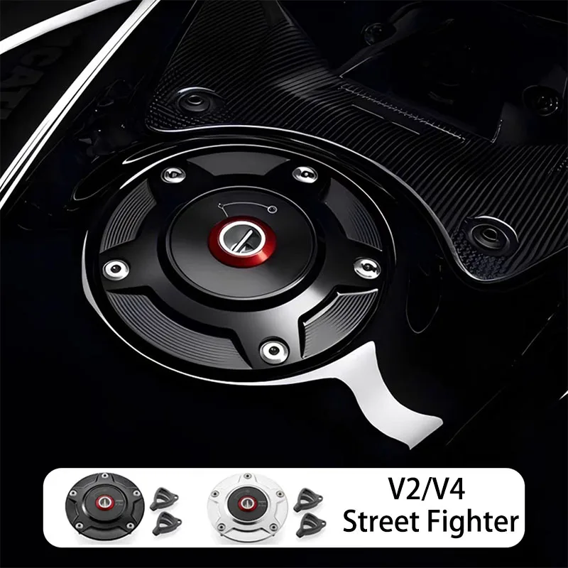 Tapa de Tanque de Combustible Antirrobo Modificada con la Marca Rizoma para Ducati Panigale V4/V2 2025