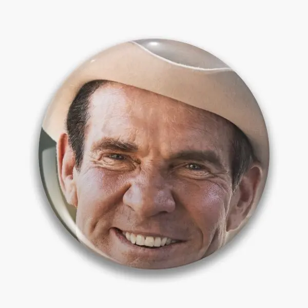 Dennis Quaid As President Reagan Reaga  Soft Button Pin Funny Metal Cartoon Women Lapel Pin Creative Clothes Jewelry Cute Collar