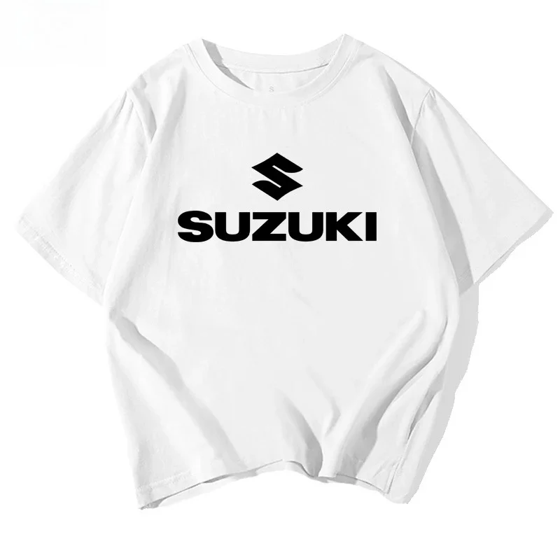 

Suzuki motorcycle riding apparel, printed, summer breathable and sweat-absorbent, 100% pure cotton men's short-sleeved T-shirt