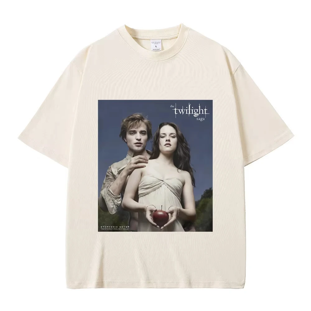 Robert Pattinson Grappige Meme T-shirts Twilight Edward en Bella Grafische T-shirt Mannen Vrouwen Mode Y2k Vintage Oversized T-shirt