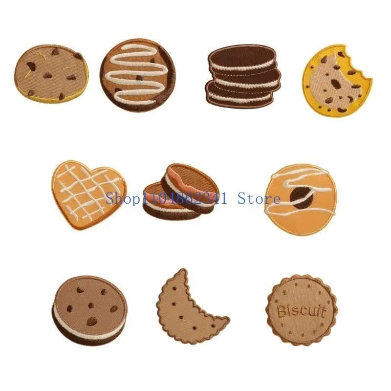 

5ASD Cartoon Biscuit Theme Patches Stickers Sellydesive Clate Pactes для рюкзаков и проект одежды 10 шт.