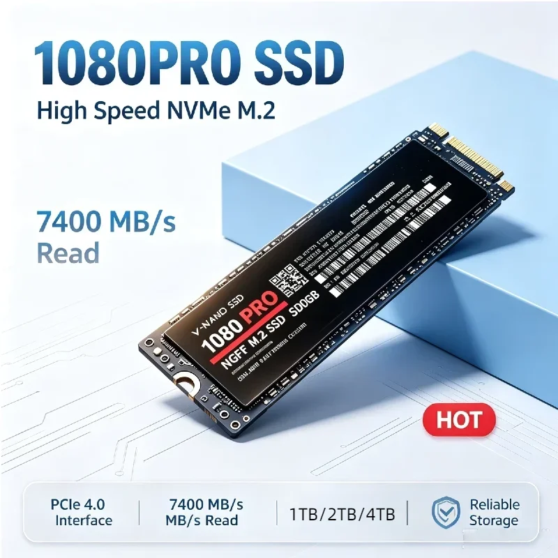 NGFF M.2 NVMe 1080PRO Original SSD 1TB 2TB Internal Solid State Hard Drive High Speed Hard Disk for Laptop Desktop Notebook PC
