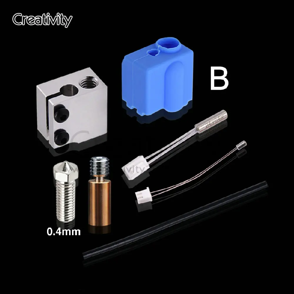 3D Printer Sidewinder X1 Genius Cover Plated Copper Volcano nozzle Bi-metal Heat break Cartridge Heater Thermister