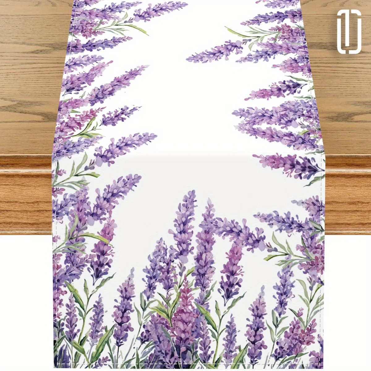 Lavendelfarbener Blumen-Tischläufer – rustikale, elegante Küche, Esszimmer, Zuhause, Party-Dekoration