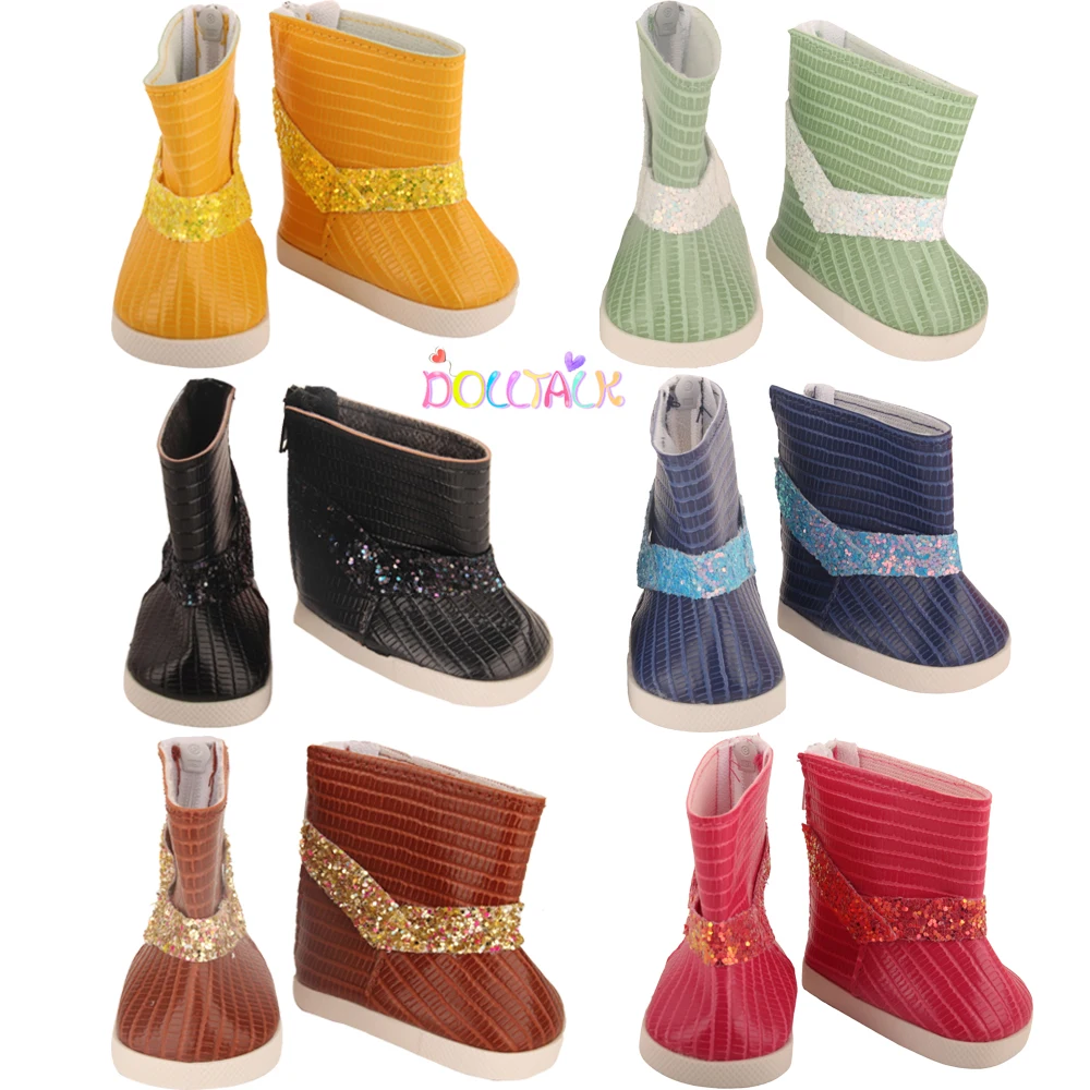 Girl's Our Generation Boneca Botas, Acessórios para Roupas, Brinquedos para Meninas, 43cm, Americano, 7 cm, 18 Polegada, Presente