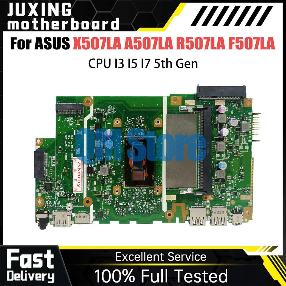 X507LA Notebook Mainboard For ASUS X507L A507LA R507LA F507LA A507L R507L F507L Laptop Motherboard CPU I3 I5 I7 5th Gen