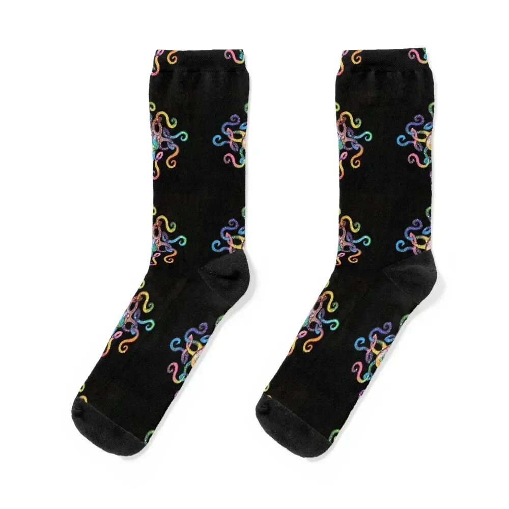 Cosmic Octopus Celtic Knot Socks cool halloween heated anti slip football Socks Men's Women's