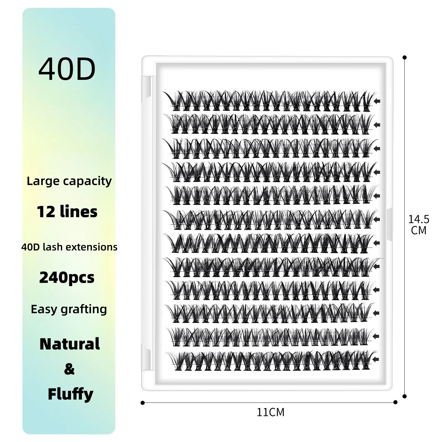 Individual Cluster Lashes Faux Mink Premade Volume Fan Eyelash Extension Heat Bonded Cluster Lash Self-grafting Supplies