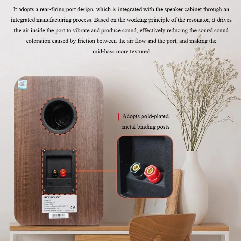 M6 HIFI Passive Speaker 6.5 Inch Carbon Fiber 2-Way 100W*2 Output Power Home Audiophile Passive Speaker 1.5 Inch Tweeter