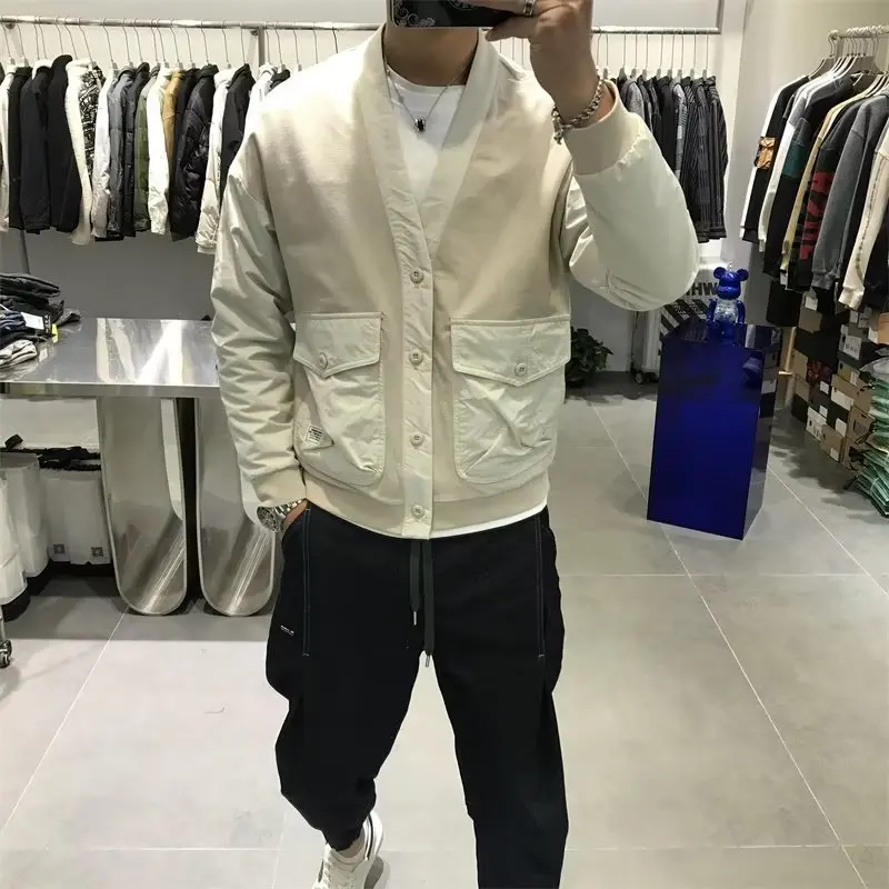 

Loose Knitted V-Ne Men's Cardigan Thin Sle Casual Workwear Autumn Large Size 250 Pou Faionable Color Blo Trendy Ou...