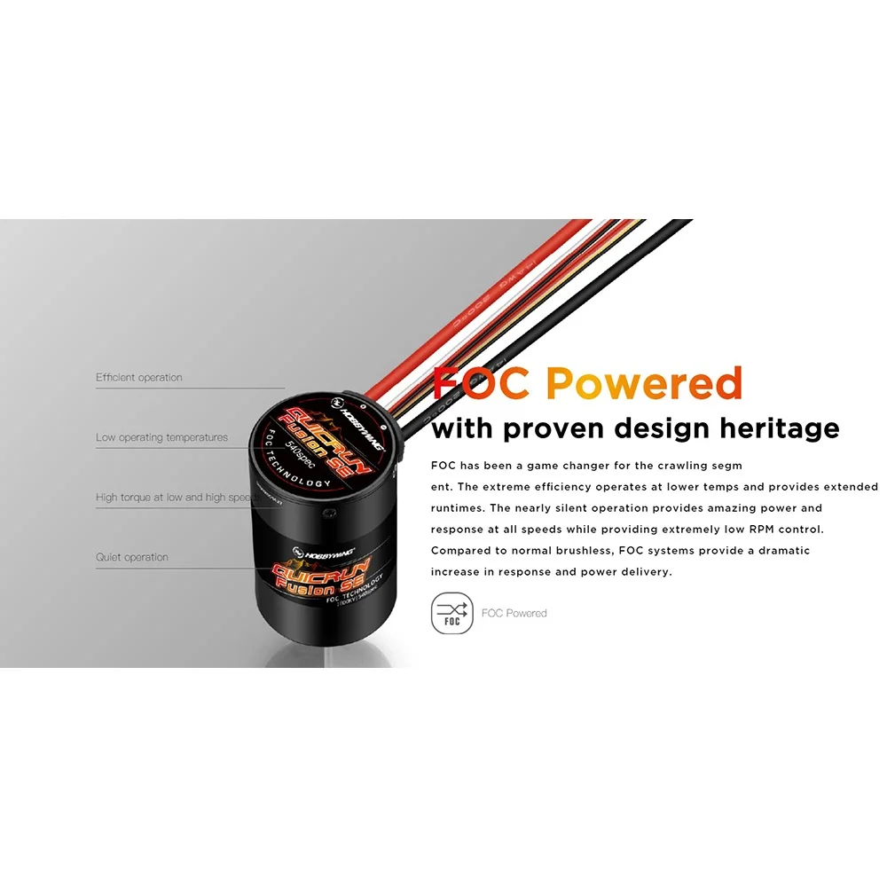 SkyDElHobbyWing QuicRun Fusion SE Brushless ESC 40A Built-In Waterproof Sensory Motor 1200KV 1800KV