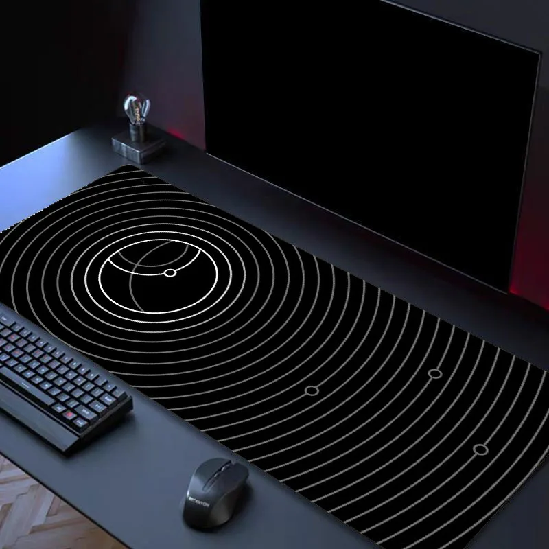 Mouse Pad Gamer Black Line Texture HD New XXL Keyboard Pad Mouse Pad Mouse Pad Black Texture Laptop Rug Anti-Slip Soft Desk Pad
