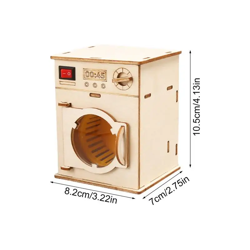 Kit STEM per bambini Kit scientifico STEM Lavatrice Set di costruzione in legno Esperimento artigianale Progetto Puzzle Rompicapo educativo