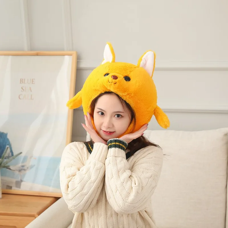 YESKIGU กระต่าย Kawaii หมวกผู้หญิงผู้ชาย Plush Soft หมวกถ่ายภาพ Props สัตว์น่ารักคอสเพลย์ Unisex ฮาโลวีน Party ฤดูหนาว