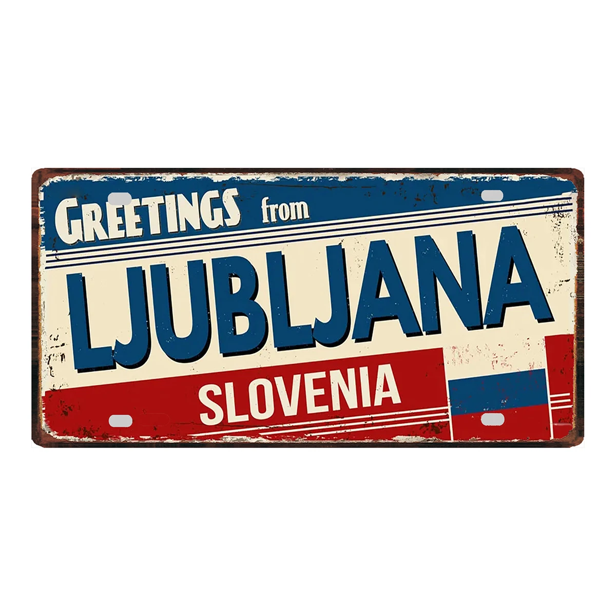 YZFQ-طبق مزخرف معدني عتيق لديكور المنزل ، النرويج ، النمسا ، بولندا ، لافتة معدنية ، رسم جداري ، حرف يدوية عتيقة ، 30x15 ، تذكار