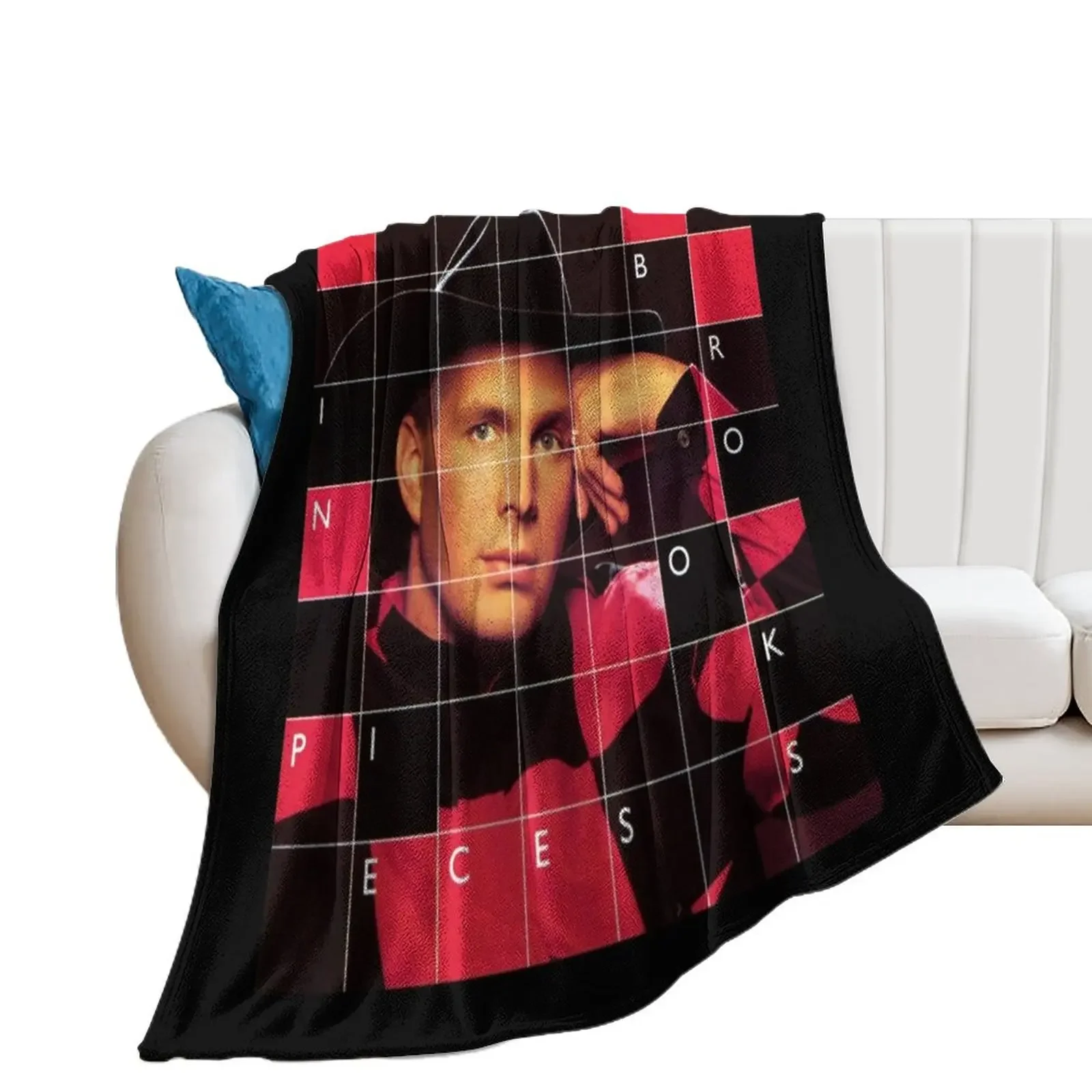 

Garth Brooks In pieces Throw Blanket Hairys Summer Beddings Comforter Plush Blankets