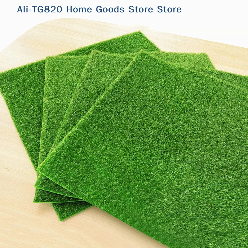 Césped Artificial Verde [TG820], Alfombra de Césped Sintético, Simulación de Musgo, 30*30CM, Decoración para el Hogar y Micro Paisajes DIY