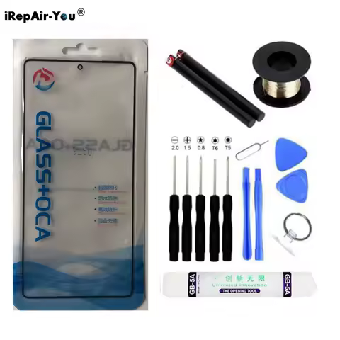 Screen Front Glass+OCA Repair Kits For Samsung Galaxy s25 Ultra s24 s23 s22 S21 Ultra Note 10 plus Note 9 8 Touch Screen Glass