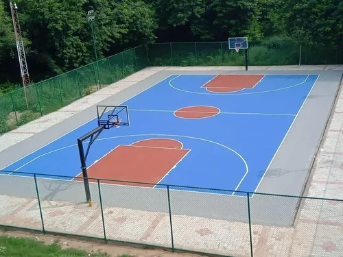 Green Tower Outdoor Sports Court Floor Mat Assembled Badminton and Basketball Court Equipment