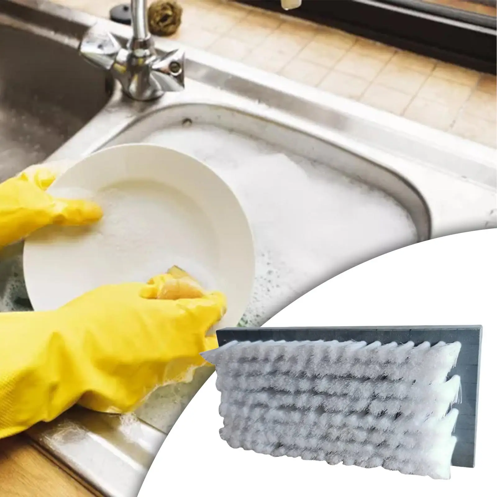 Nylon Cleaning Brush Lightweight Kitchen Photopolymer Plate Brush for Washroom DIY Craft Letterpress Hotel Sink Engraving