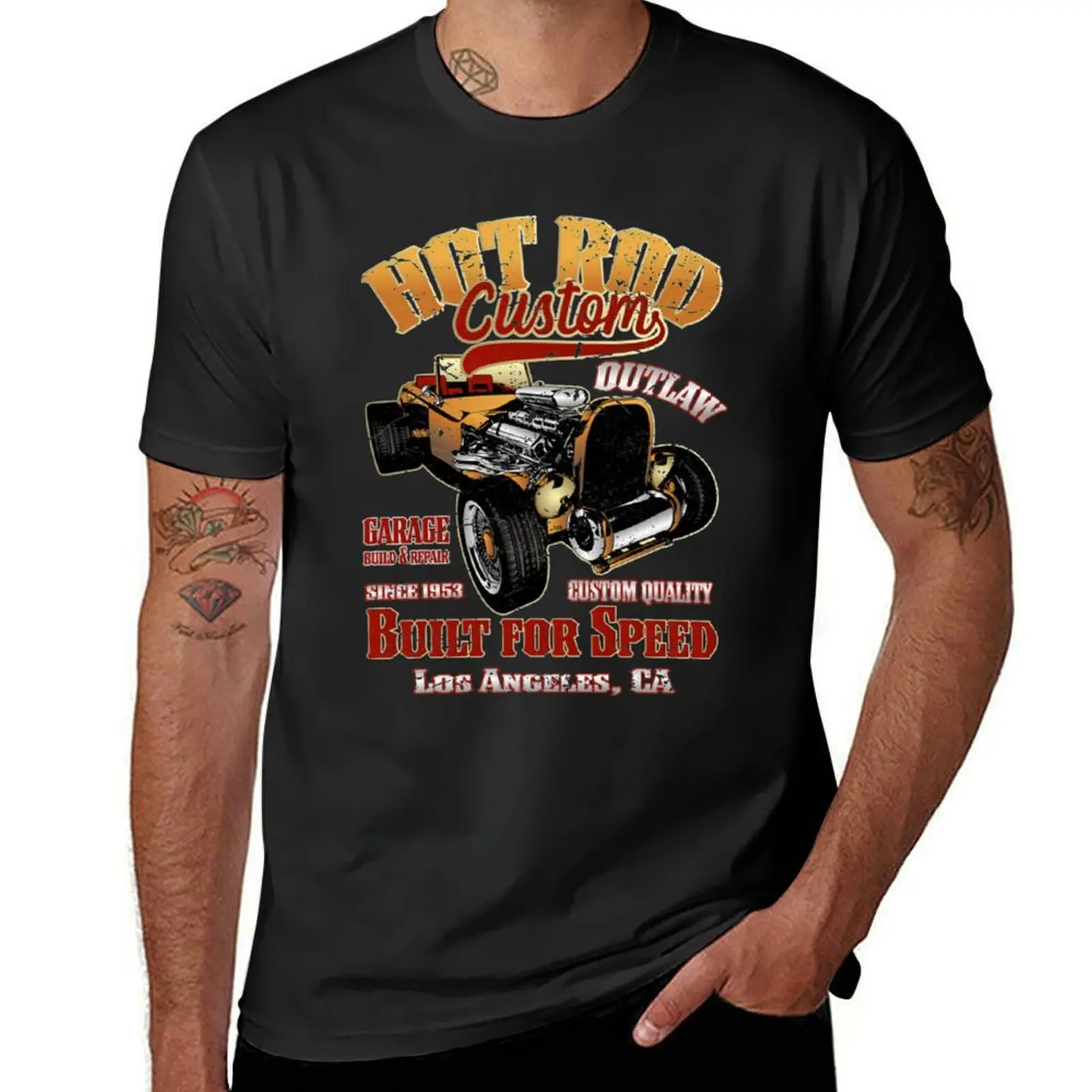 Hot Rod Custom Hot Rod Built for Speed T-Shirt animal prinfor boys anime clothes tees summer top Men's t shirts