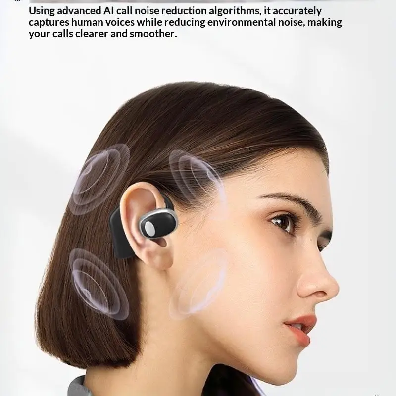 Open‑Ear Wireless Bluetooth Earbuds LED Power Display Adjustable Earhook Sports Earphones for Running Commute Daily Use