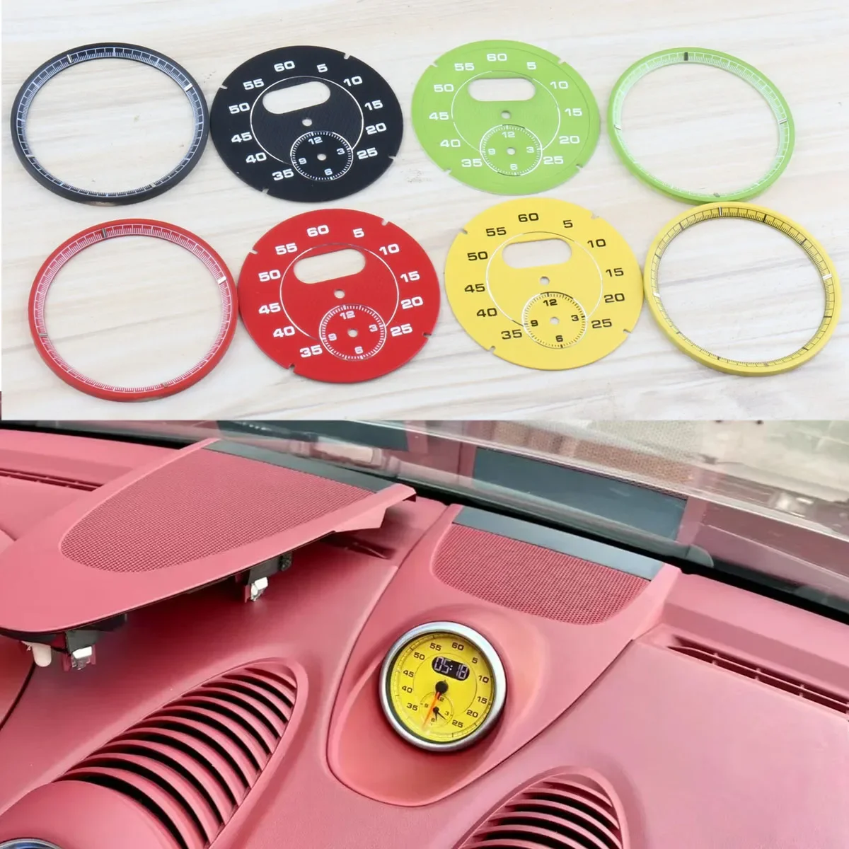 1pcs Dial Clock Gauge Chrono For Porsche 911 Carrera 2013-2019 997 958 Panamera 970 Cayenne Boxster Macan 718 982 stopwatch