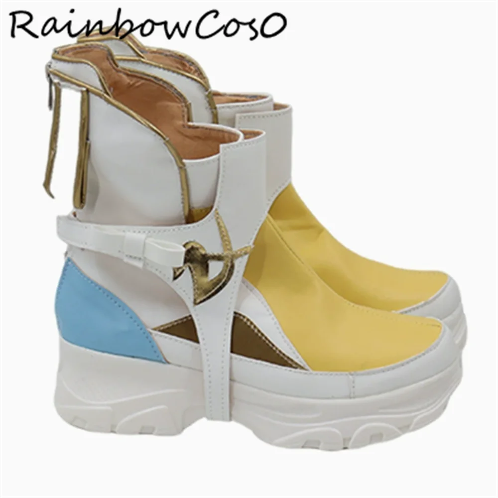 Sphene ファイナルファンタジー XIV: リアルムリボーン FF14 コスプレ靴ブーツゲームアニメパーティーハロウィン RainbowCos0 W4835