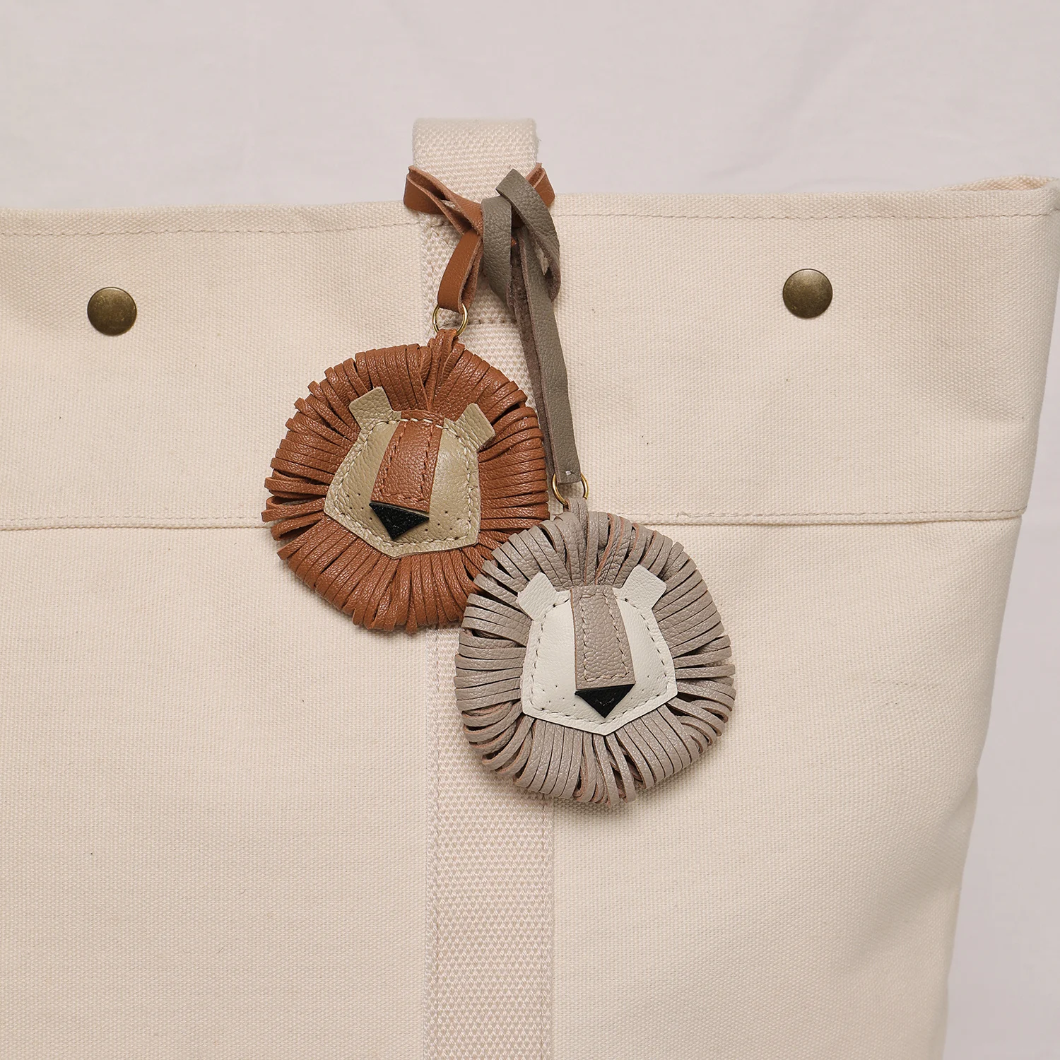 Sheepskin Handmade Real Leather Lion Bag Pendant Keychain Gift Cute Decoration Suitable For Bags Exquisite Charm Bag Accessories