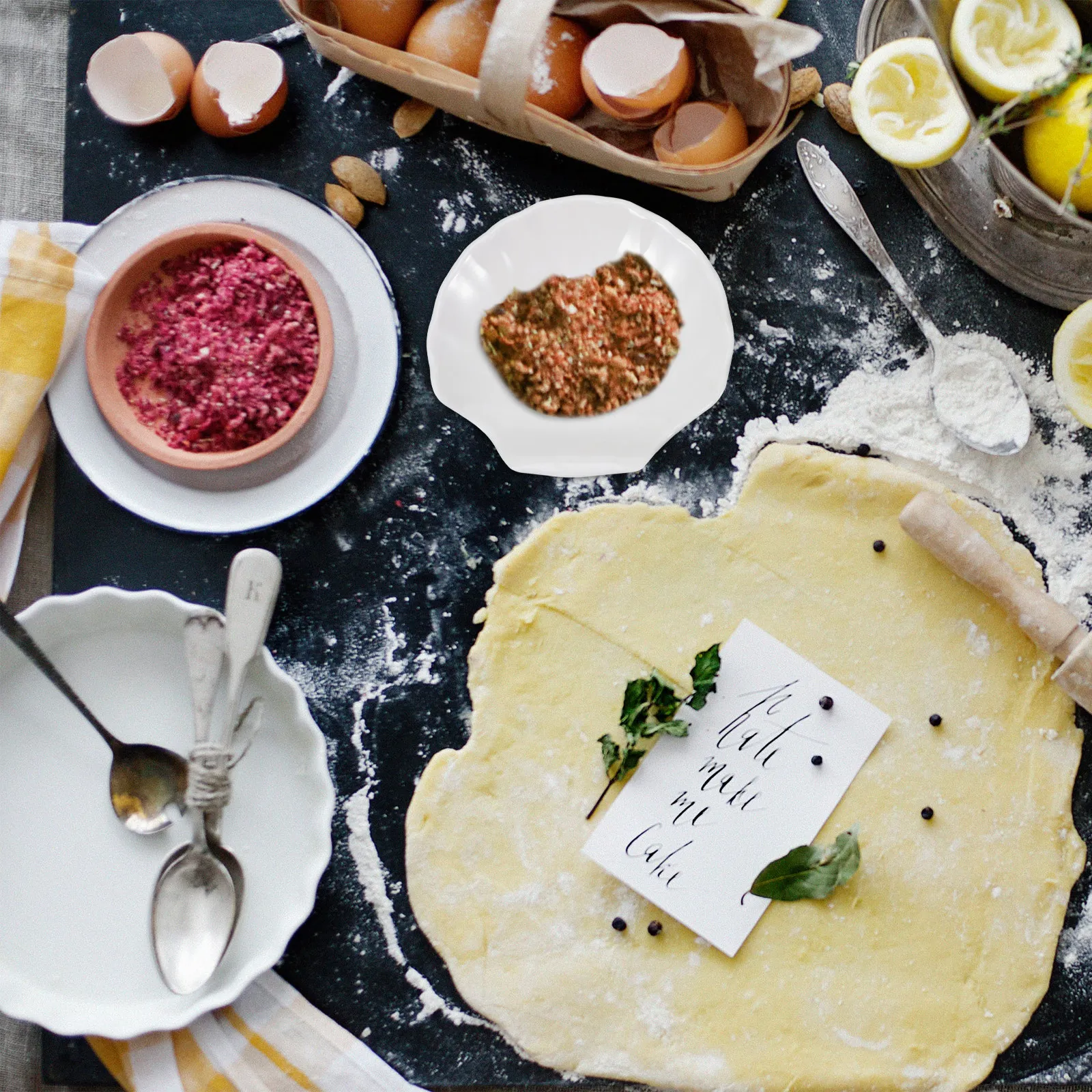 

6Pcs Melamine Seasoning Dish Set Small Round Sauce Dish for Western Dining Salad Bar Kitchen Tableware Condiment Plate