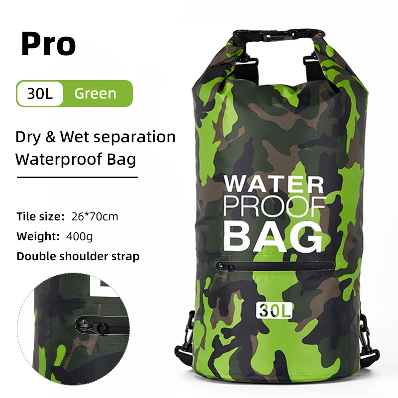 Furukroa 30L 15L Wasserdichte Trockenen Taschen Mit Nass Trennung Tasche Rucksack Für Kajakfahren Bootfahren Schwimmen Outdoor Sport Tasche XAZ9 6