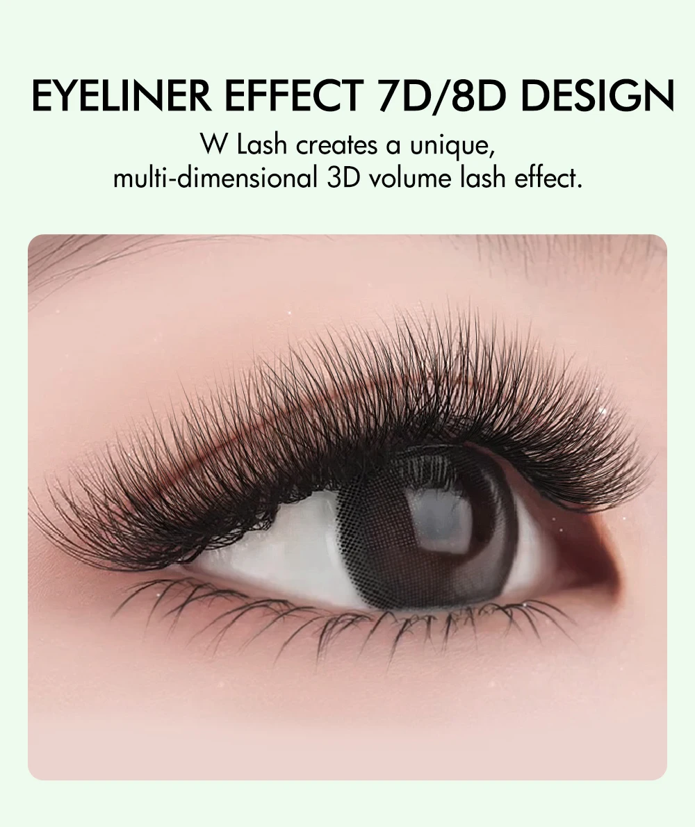 NATUHANA W-Form Vorgefertigte Volumen-Wimpernverlängerungen 5D-8D Weiche Faux-Nerz Natürliche Salon-Wimpern – Detail 10
