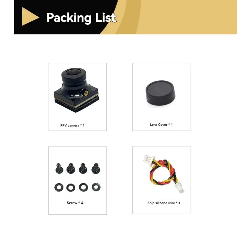 Sky Wheel FPV-Kamera, 1700 TVL HD/NTSC/16:9-Format/OSD-Objektiv mit hoher Lichtdurchlässigkeit, klare Bildgebung für FPV-Kamera, Drohne, Quadcopter