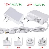 AC 100-240V to DC 12V 24V 1A 2A 3A LED Driver Transformer 12 Volt Switching Power Supply Adapter Converter Charger For LED Strip