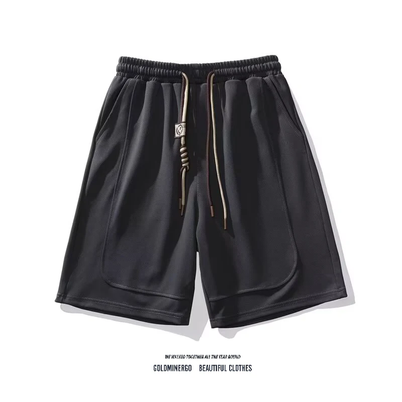 

Летние повседневные мужские брюки с широкими штанинами длиной пять четвертей Spor Свободный крой Прямой крой Модный дизайн Молодежный активный слэ