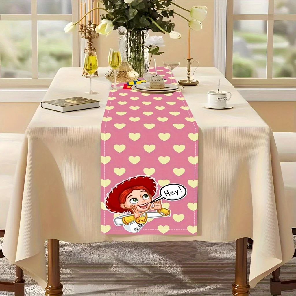 1 Disney-Themed Table Runner, Adds to the Festive Atmosphere, Perfect for Family Gatherings and Spring Holidays.