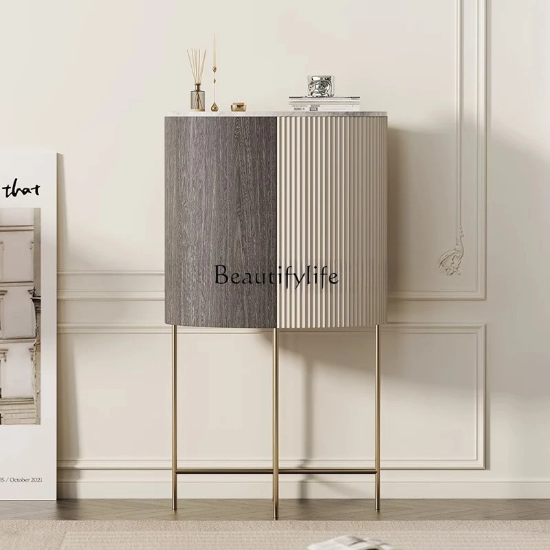 

05-Light luxury living room household chest modern simple designer decorative storage side cabinet