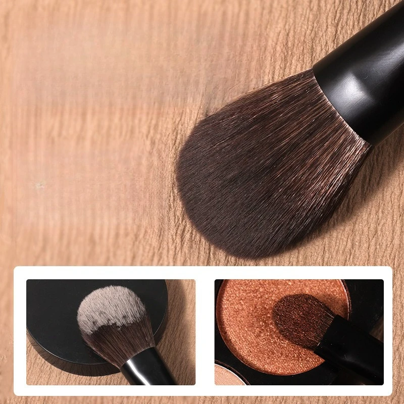 Mini juego de brochas de maquillaje portátiles, herramientas de maquillaje de sombra de ojos de pelo de Animal súper suave, profesional para todo el rostro