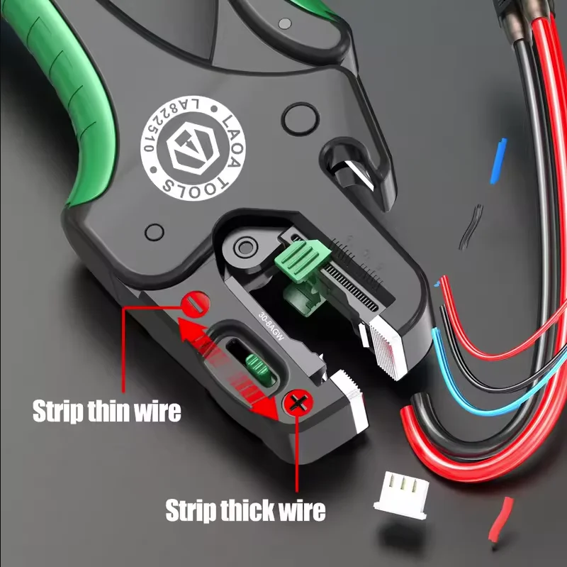 LAOA Spellafili manuale, spelafili multifunzione per elettricisti, spelafili, tagliafili, pinze per cavi in fibra ottica