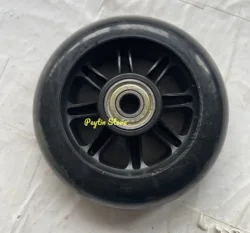 2Pcs 90mm Diameter x 24mm Wheel Width x 8mm Bearing Inner Diameter Silent Wheel Shopping Cart Handcart Casters