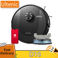 Ultenic D10 Robot Vacuum Cleaner 15min LiDAR Quick Map 4000Pa Suction 120min Runtime Carpet Auto-Boost No-Go Zone APP Control