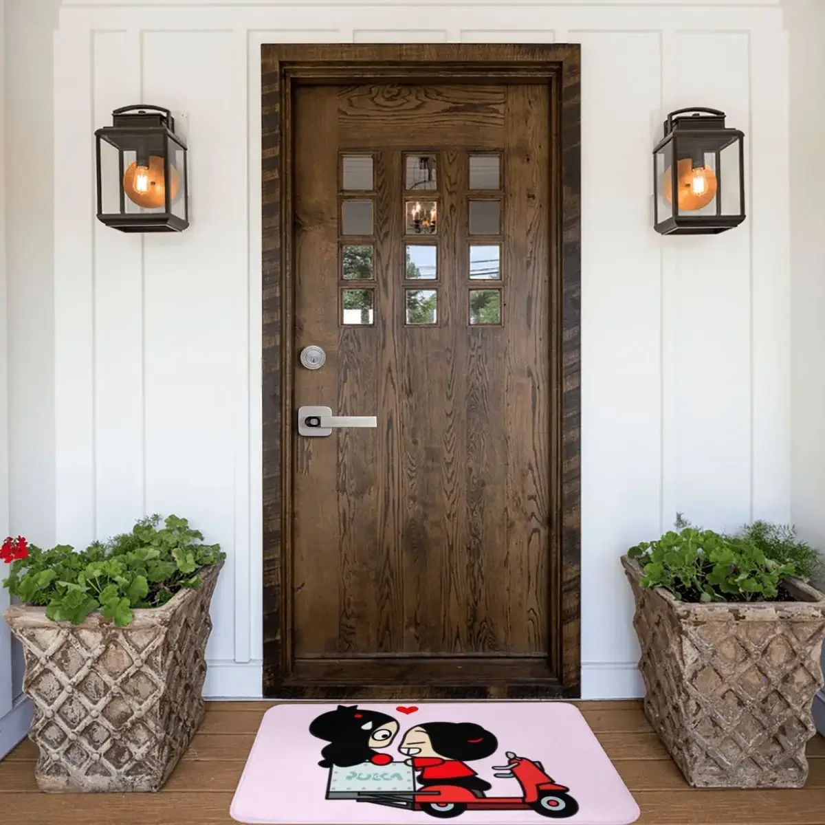 Pucca and Garu Doormat Rug carpet Mat Footpad Polyester Anti-slip Sand Scraping Front Room Corridor Kitchen Bedroom balcony